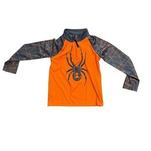 Spyder Maze Zip T-Neck Boys size 5 in Bryte Orange like new condition